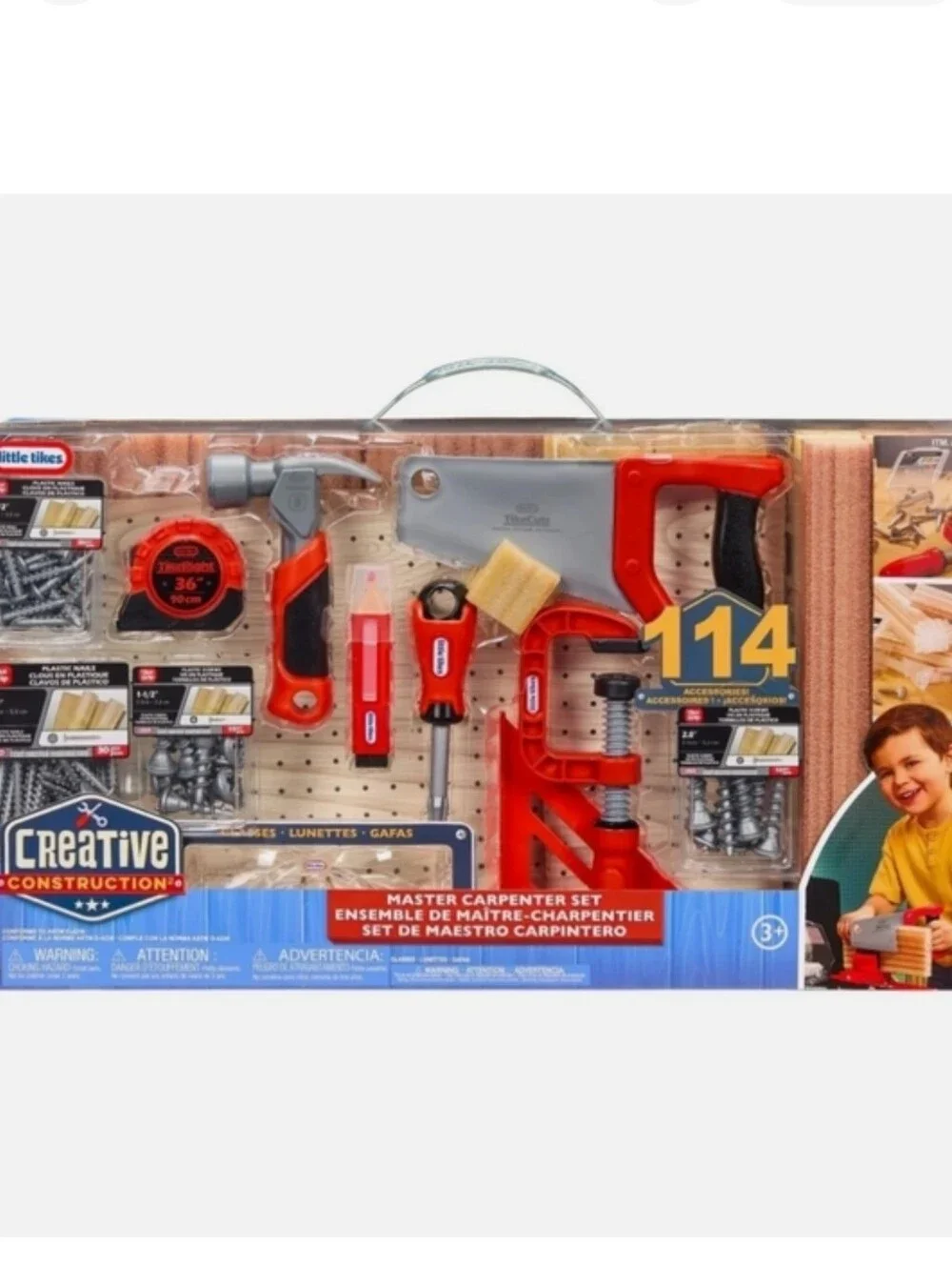 New Little Tikes Creative Construction Master Carpenter 114pc Set Bundle 1851465